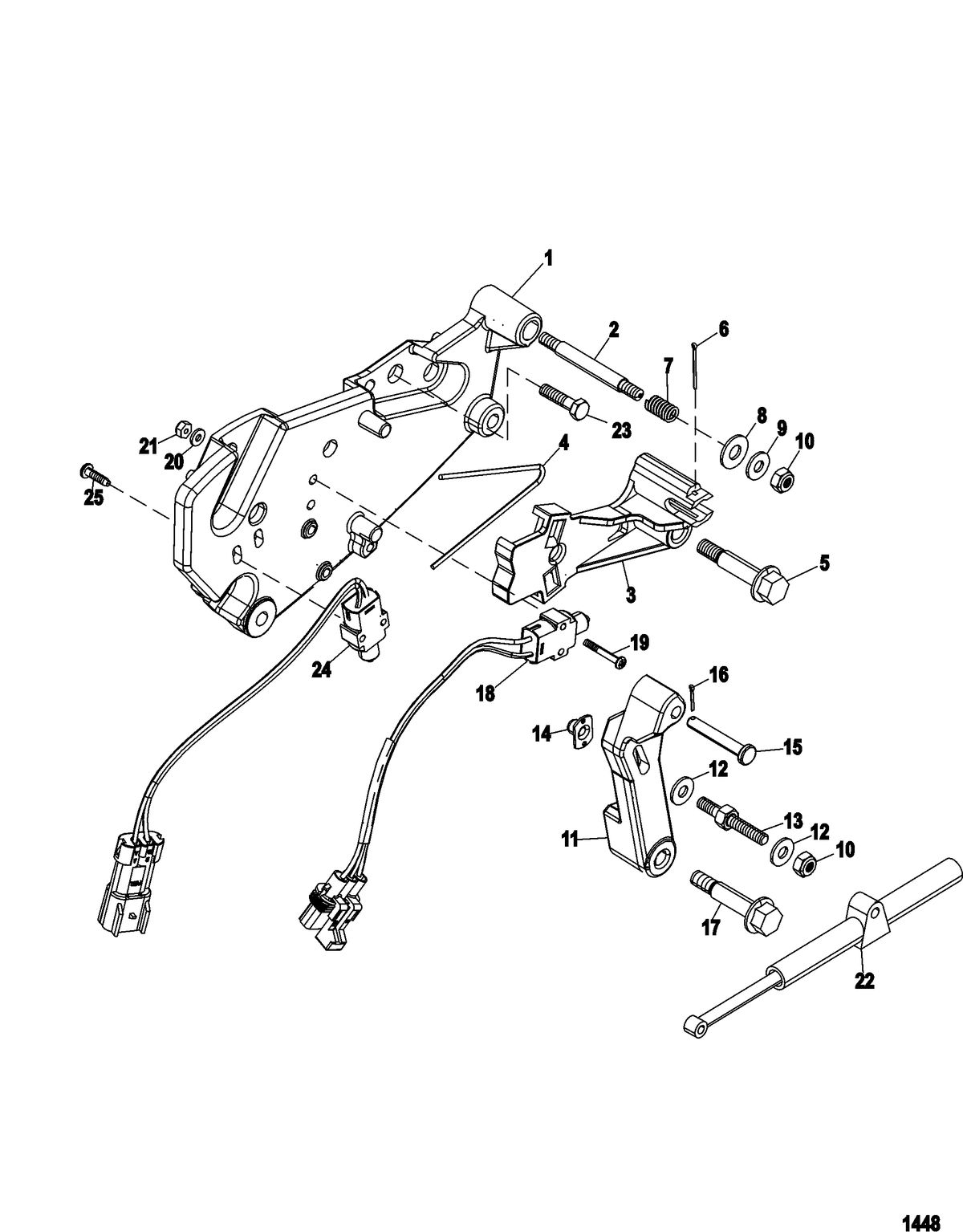 MERCRUISER 4.3L MPI ALPHA/BRAVO Shift Bracket(Alpha)(SN-0M659999 and Below)