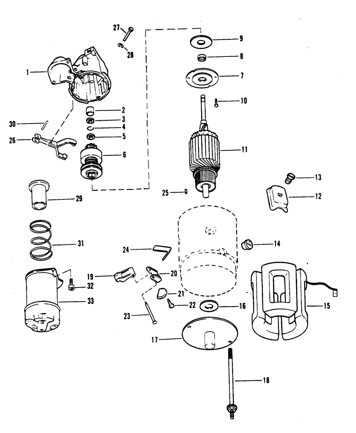MERCRUISER 465 H.P. ENGINE STARTER ASSEMBLY