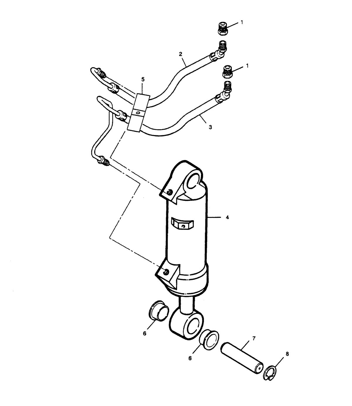 FORCE FORCE 1989 125 H.P. "B" MODELS-L-DRIVE TRIM CYLINDER