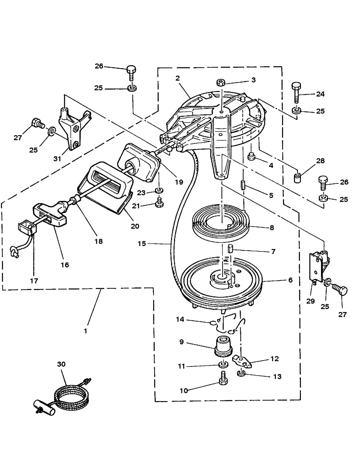 MERCURY/MARINER 15 H.P. K RECOIL STARTER