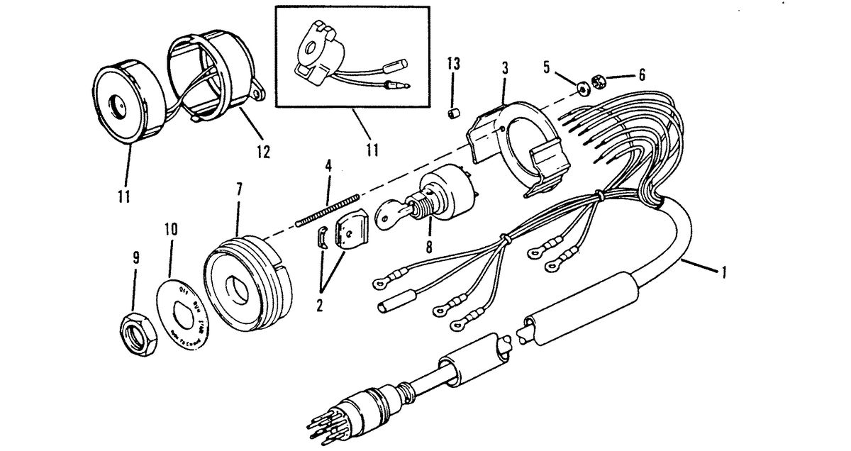 RACE OUTBOARD 2.5L EFI 2.5L EFI OFFSHORE KEY SWITCH ASSEMBLY