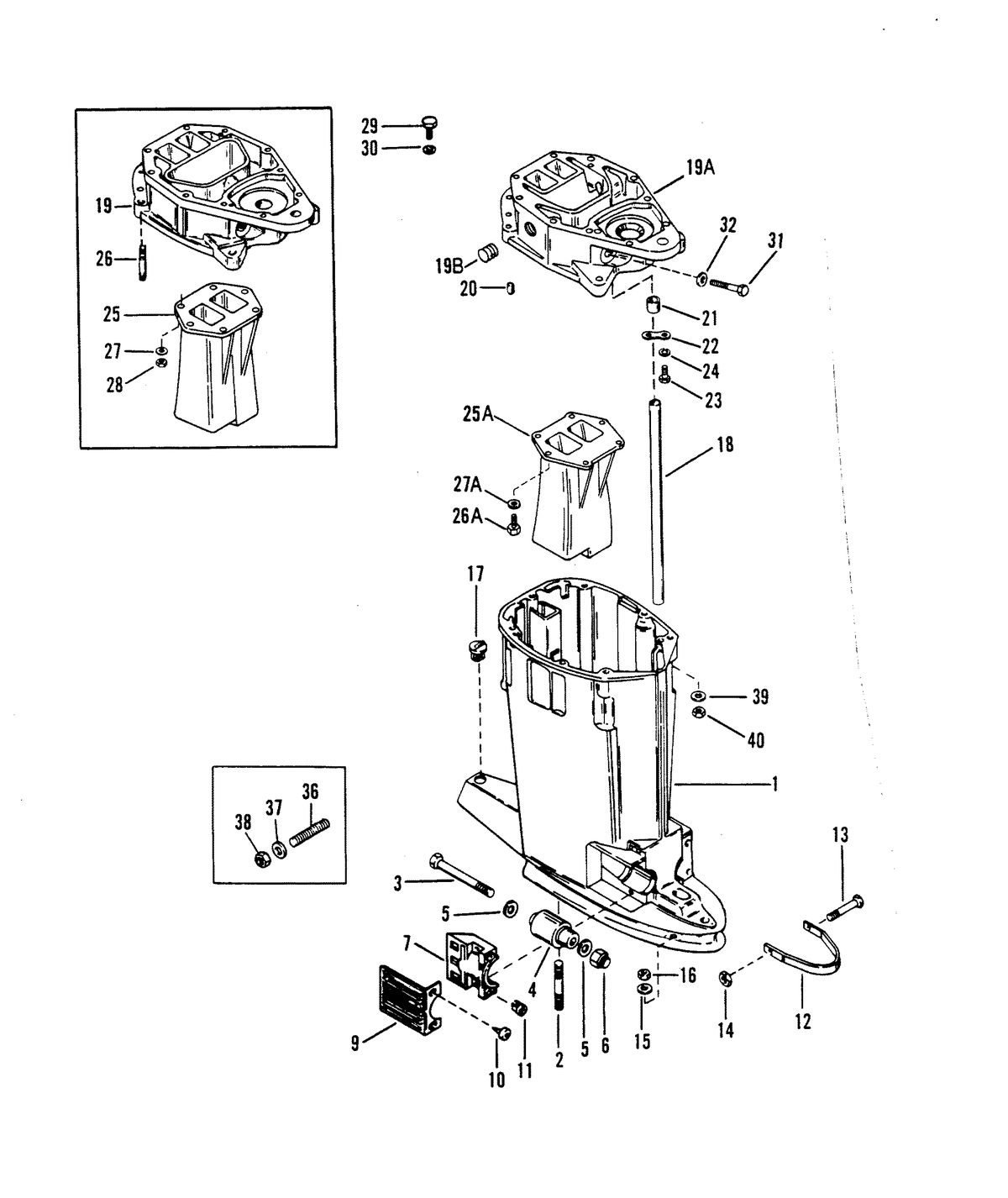 RACE OUTBOARD 2.5L EFI 2.5L EFI OFFSHORE DRIVE SHAFT HOUSING (STANDARD)
