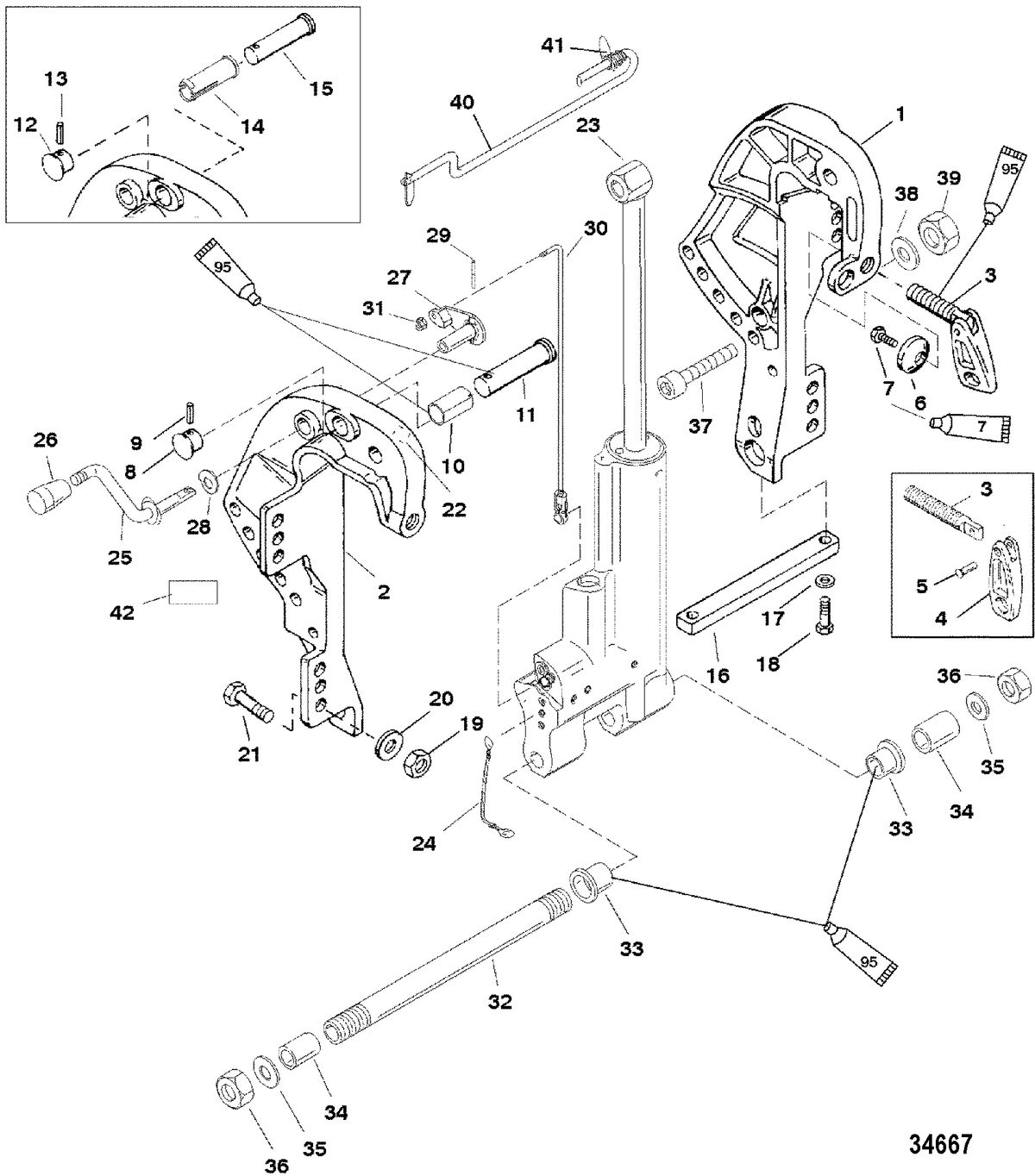 MERCURY/MARINER 25 (4-STROKE) Clamp Bracket
