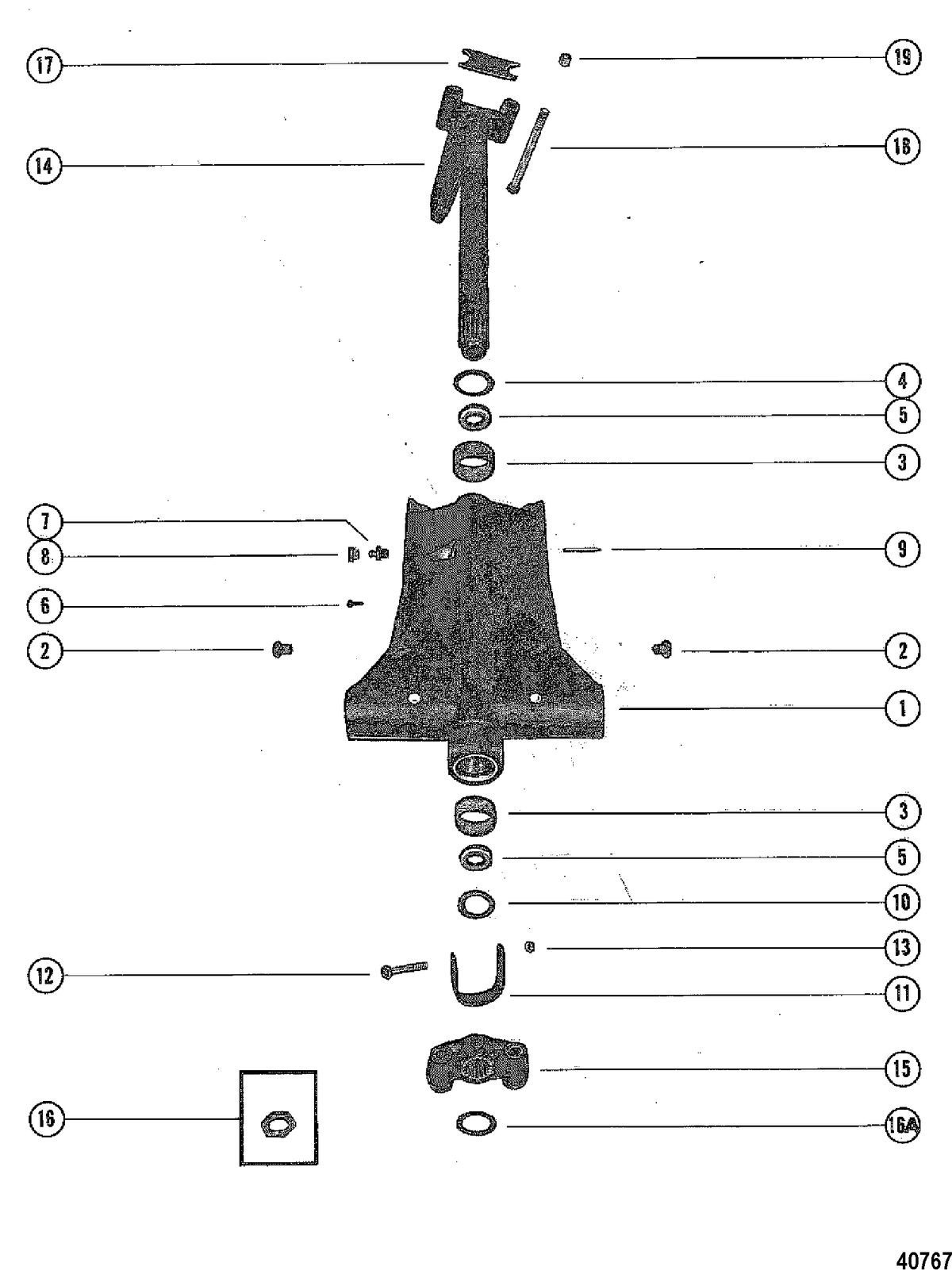 MERCURY MERC 1150 SWIVEL BRACKET ASSEMBLY