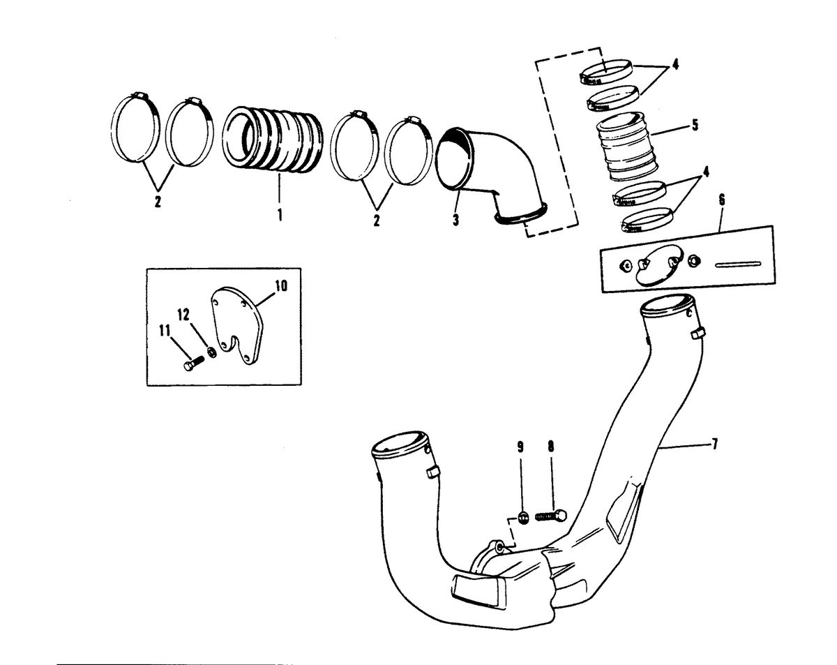 MERCRUISER 350 MAGNUM BRAVO (EFI/MP) EXHAUST SYSTEM