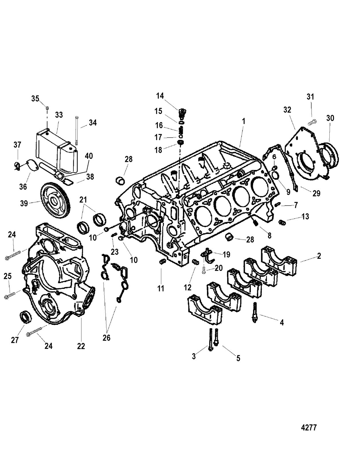 MERCRUISER D7.3L D-TRONIC BRAVO DIESEL Cylinder Block