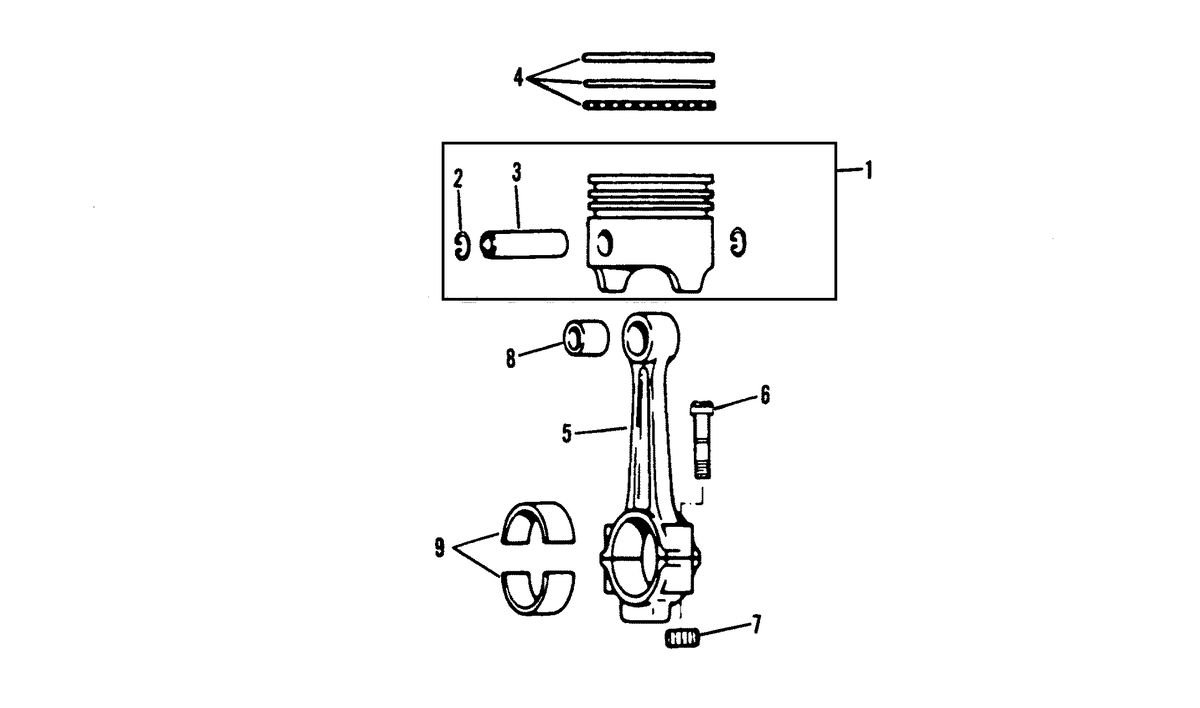 MERCRUISER D7.3L/270 DIESEL ENGINE (STERN DRIVE/INBOARD) PISTONS AND CONNECTING RODS