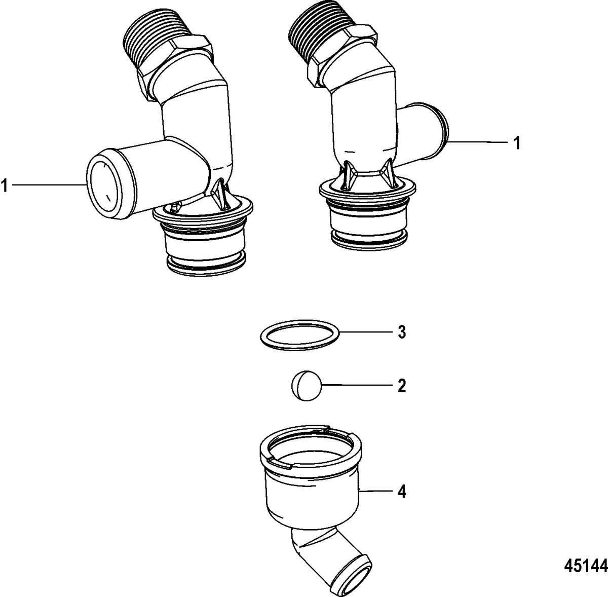 MERCRUISER 8.2L MAG / 8.2L MAG HO Drain Fitting Assembly