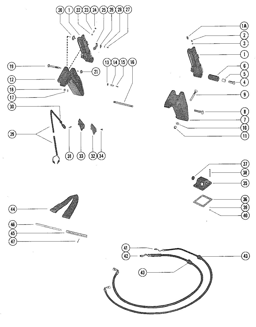 MERCURY MERC 90 TRIM CYLINDERS AND HYDRAULIC HOSES