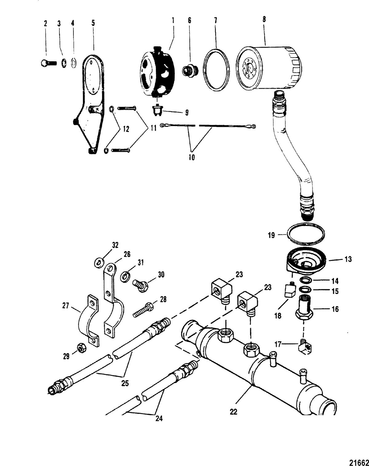 RACE STERNDRIVE 420 / 425 Oil Cooler(Serial # 0D725500 Thru 0D937011)