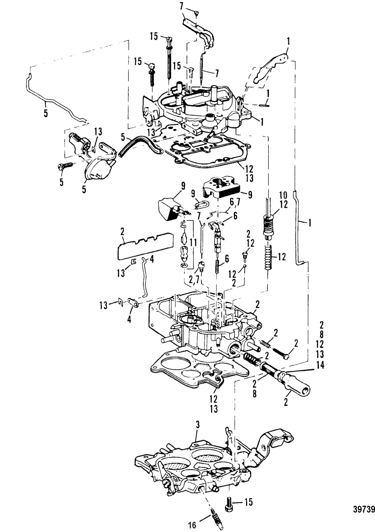 MERCRUISER 7.4L BRAVO CARBURETOR