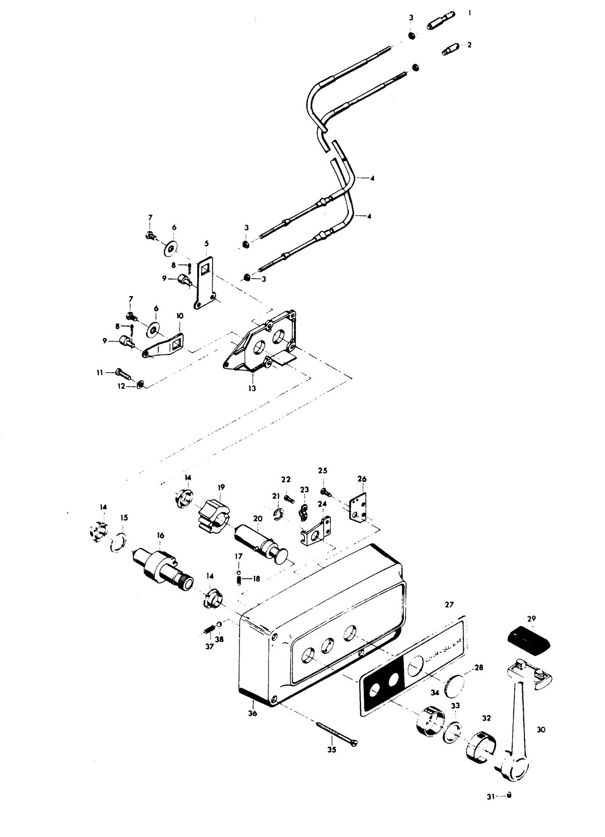 CHRYSLER 55 H.P. REMOTE CONTROL