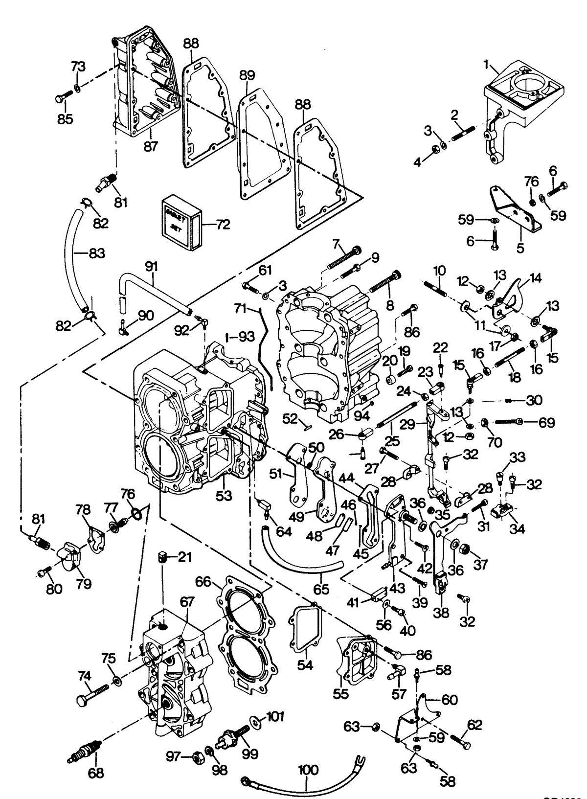FORCE FORCE 1987 50 H.P. POWER HEAD
