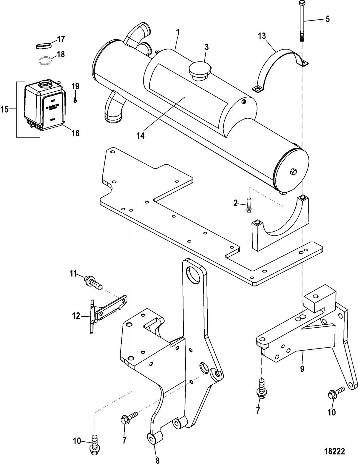MERCRUISER CUMMINS/MERCRUISER DIESEL 7.3L D-TRONIC BRAVO Heat Exchanger