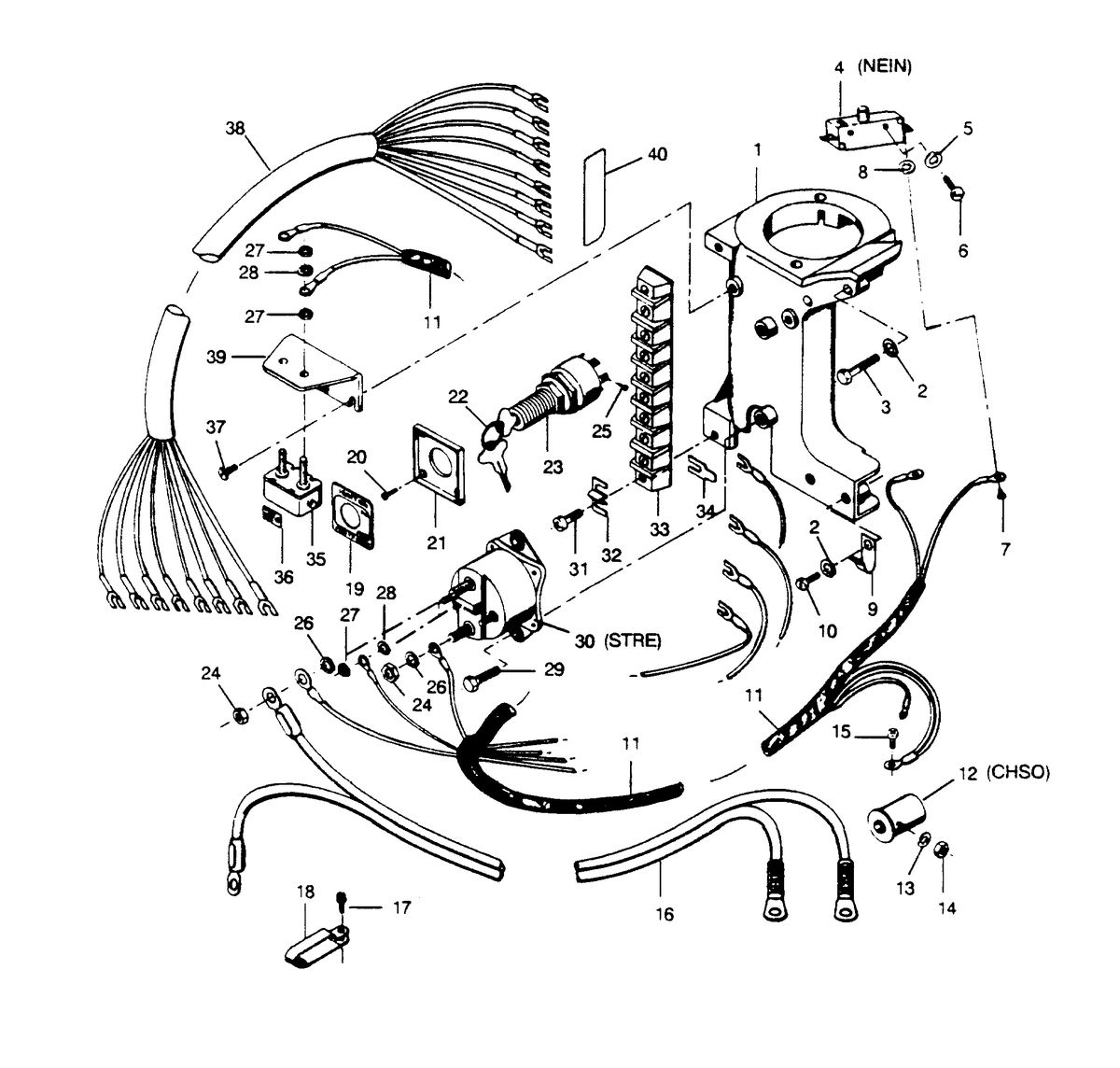FORCE FORCE 1990 35 H.P. "A" MODELS ELECTRICAL COMPONENTS