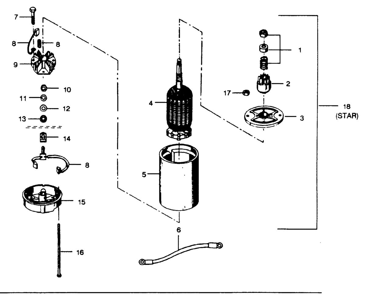FORCE FORCE 1988 50 H.P. "D" MODELS ELECTRIC STARTER