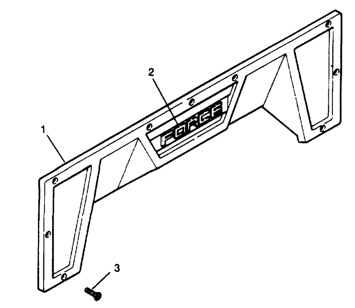 FORCE FORCE 1990 90 H.P. "C" MODEL L-DRIVE TRANSOM SHIELD
