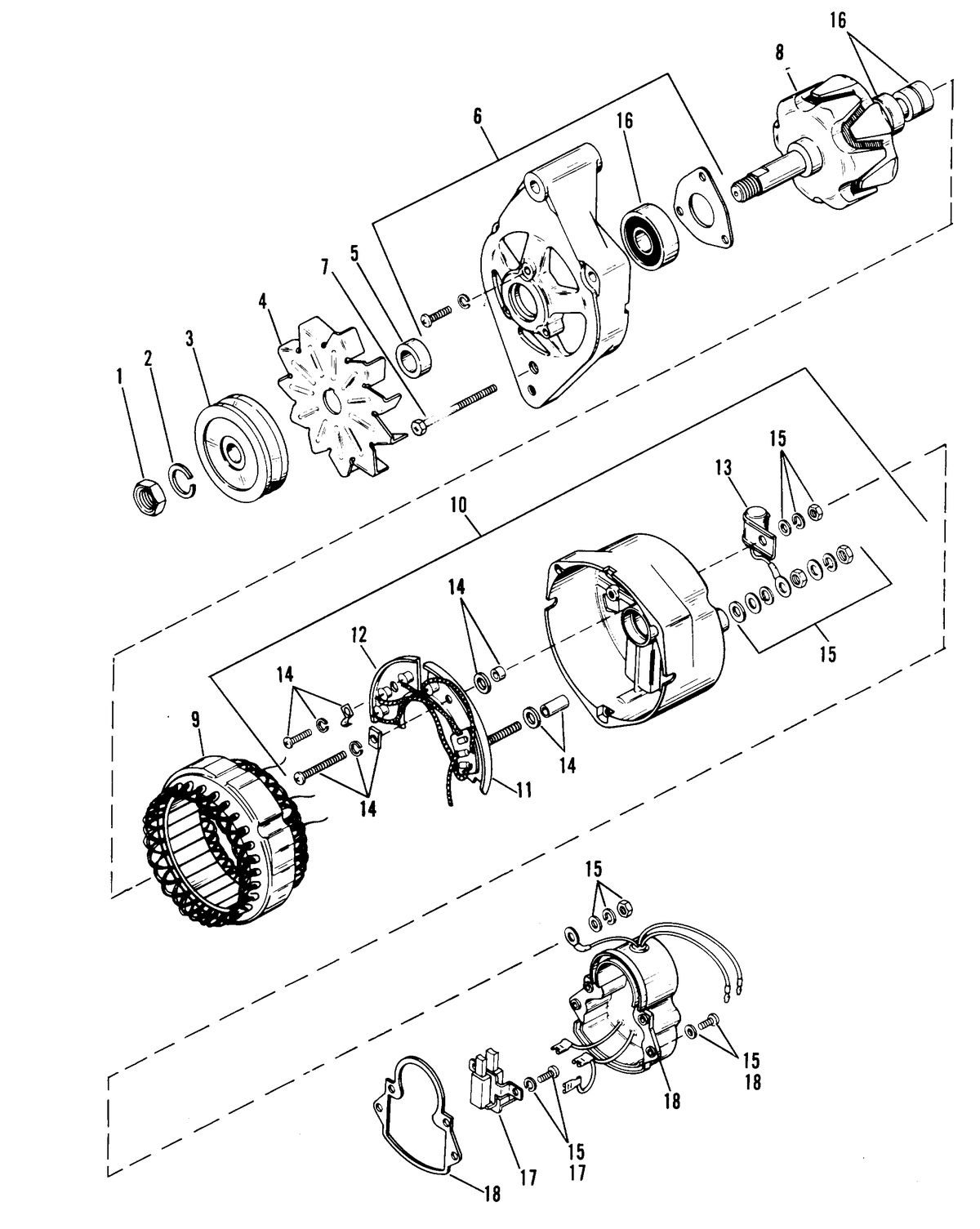 MERCRUISER 5.7 LITRE COMPETITION SKI ENGINE ALTERNATOR (MANDO)