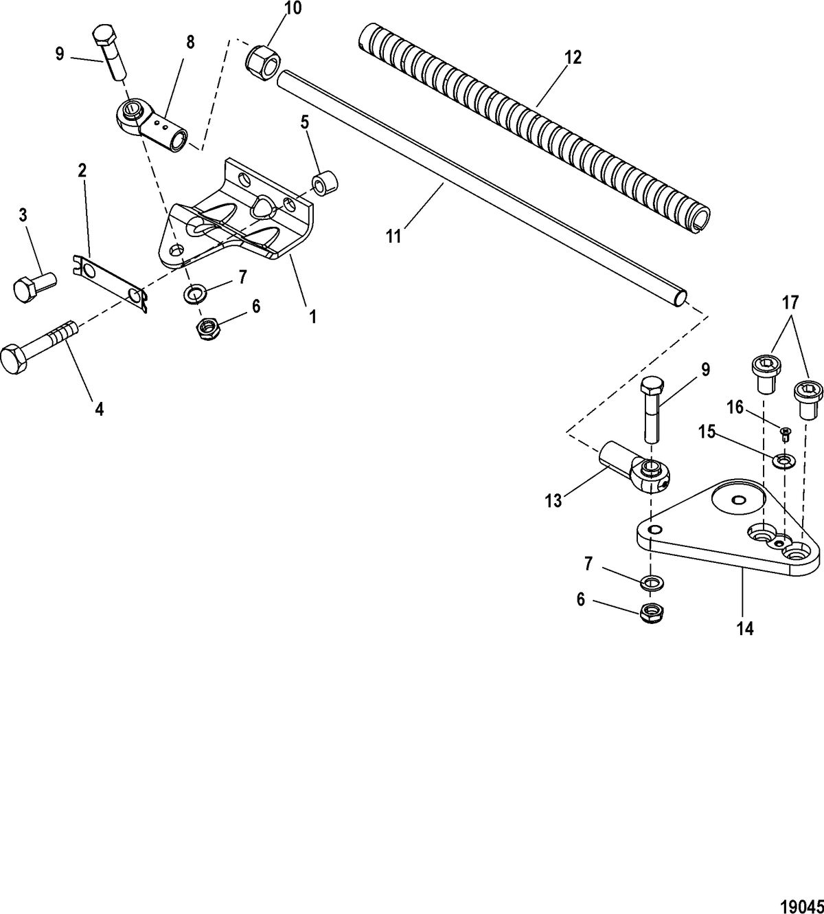 ACCESSORIES STEERING SYSTEMS AND COMPONENTS Tie Bar Kit, Trolling Motor