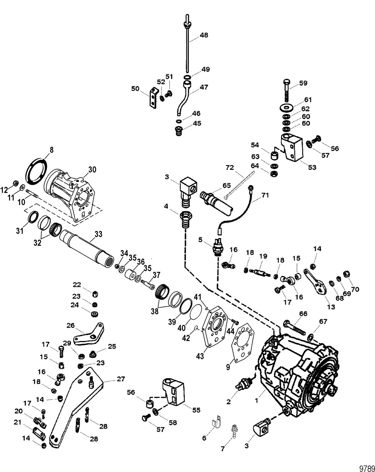 RACE STERNDRIVE 500 EFI Transmission And Components(Six Drive / Bravo)
