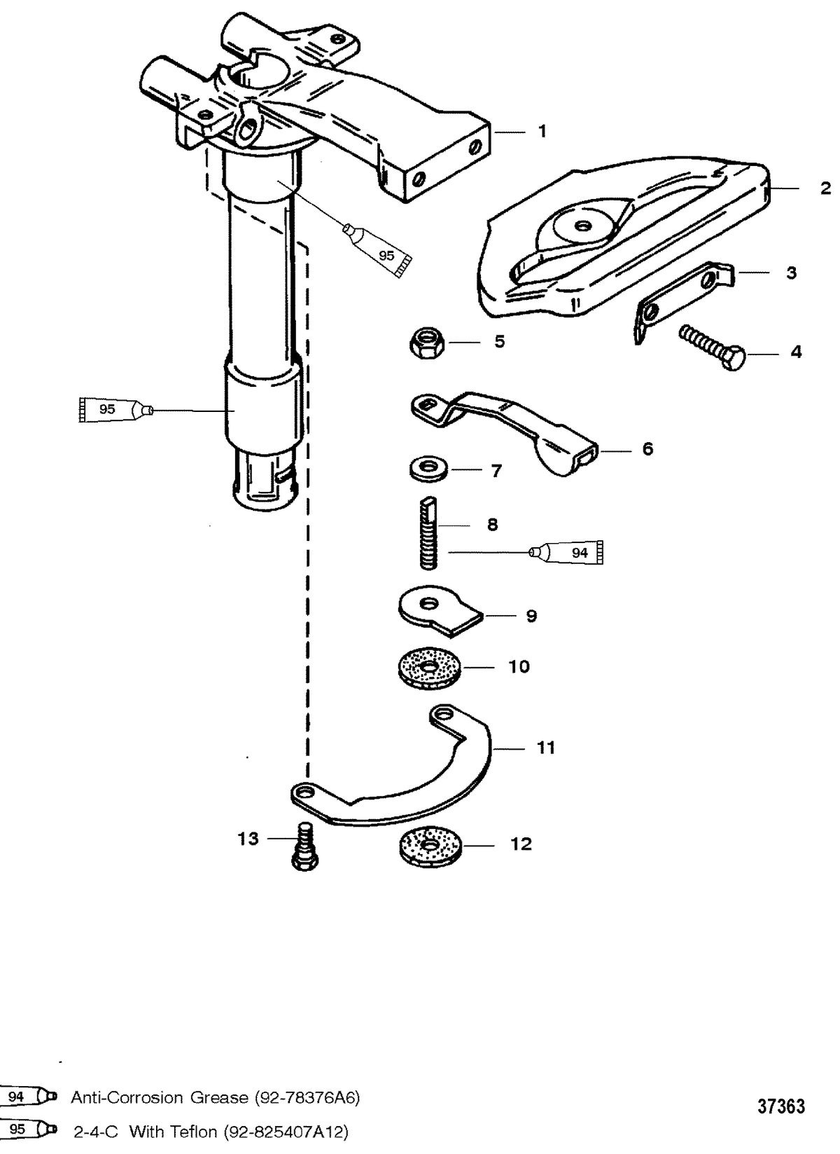 MERCURY/MARINER 30/40 H.P. SWIVEL TUBE