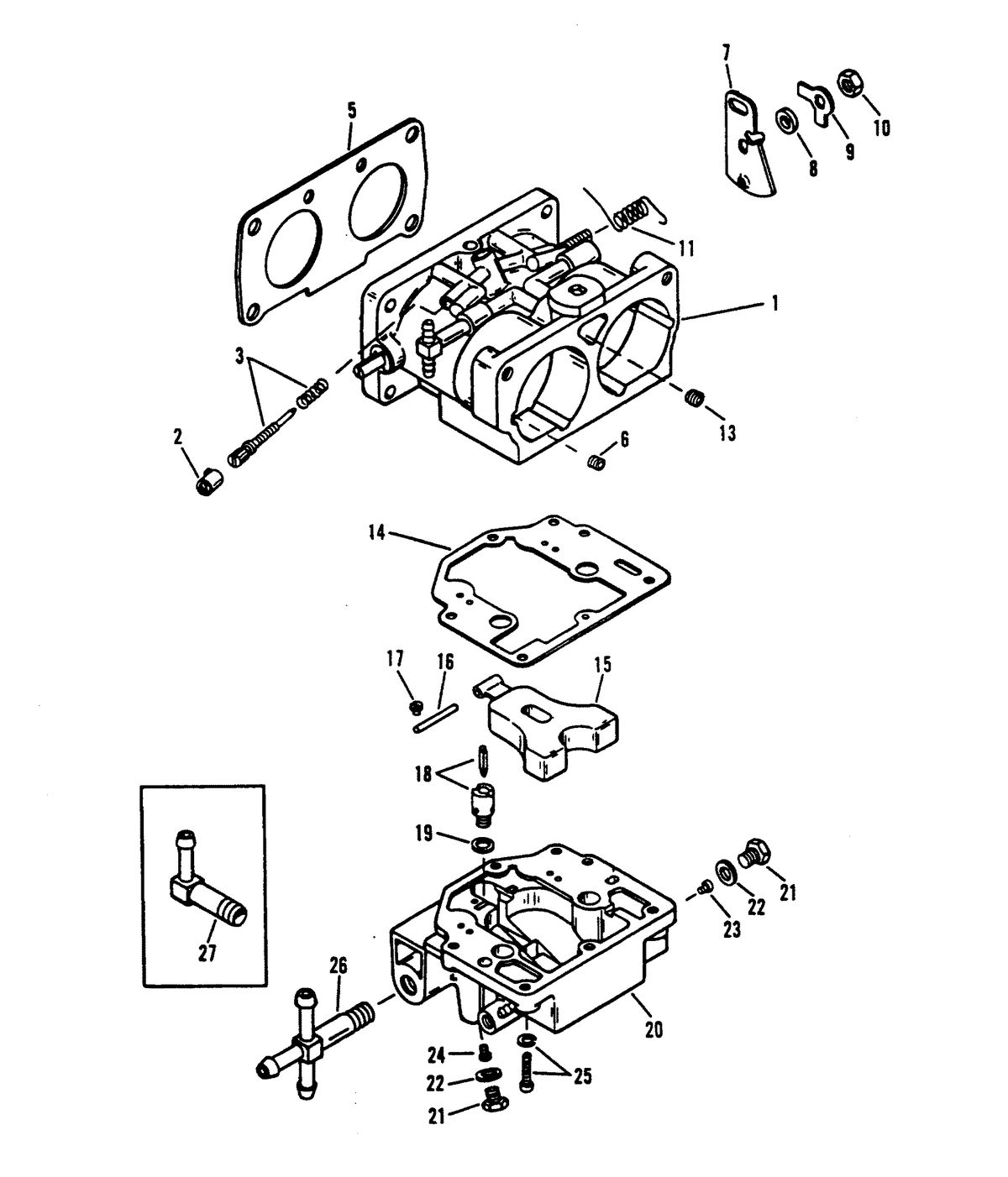 RACE OUTBOARD XR-2 MAGNUM CARBURETOR ASSEMBLY