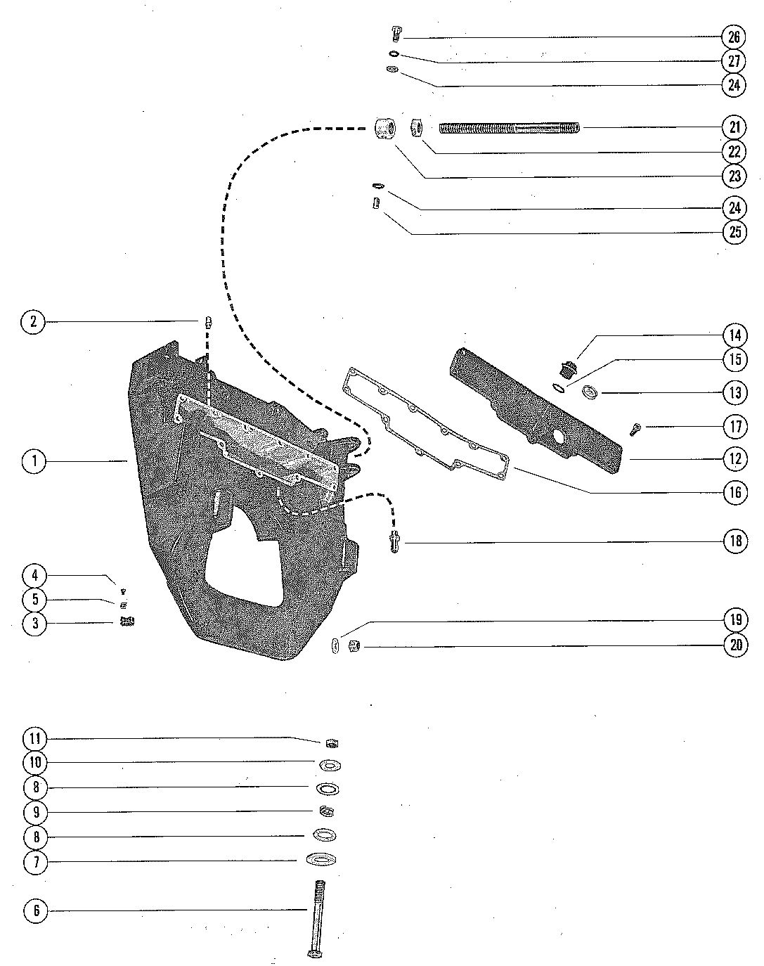 MERCRUISER III STERN DRIVE TRANSOM PLATE