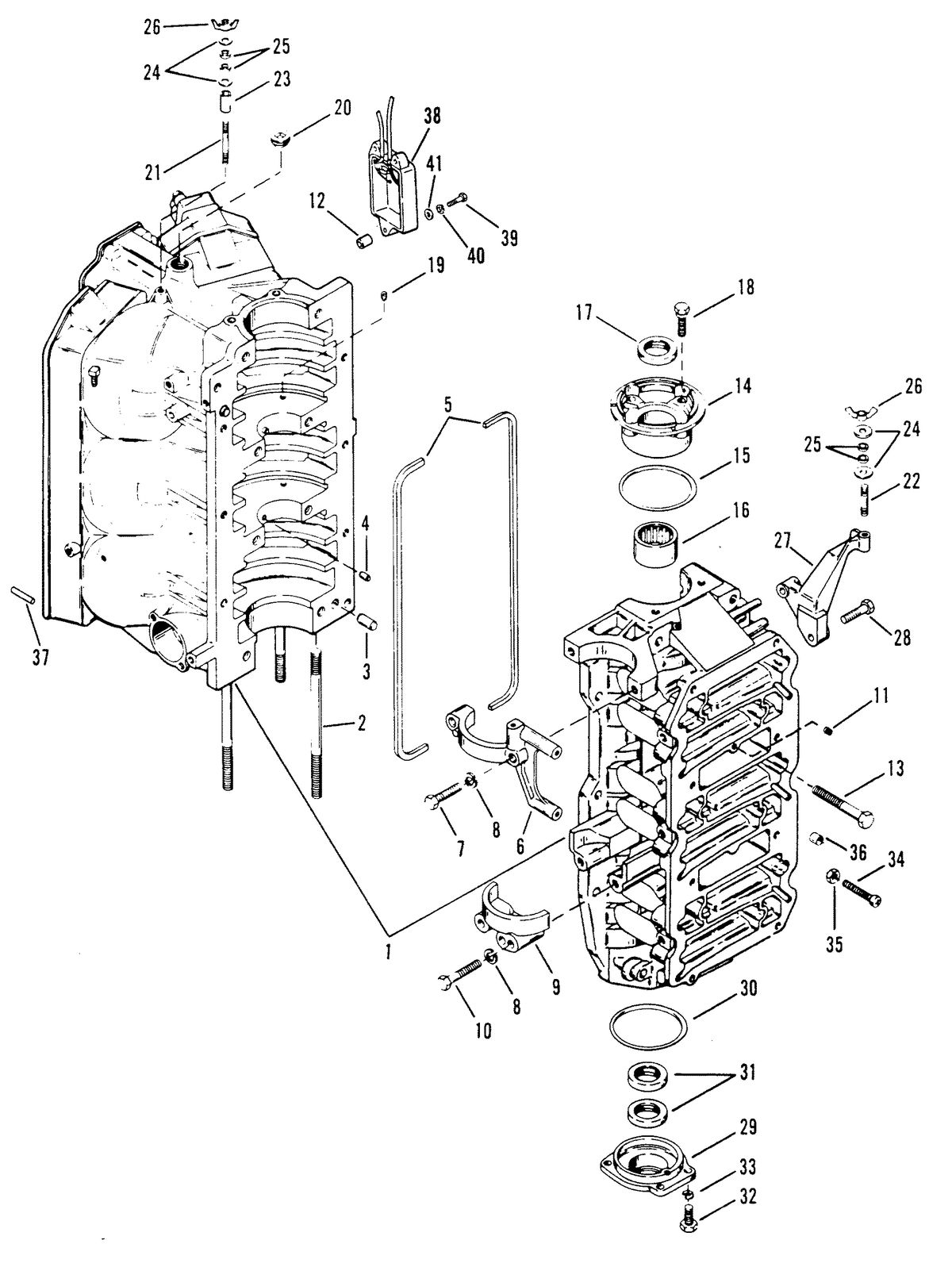 RACE OUTBOARD 2.4L EFI / 2.4L EFI OFFSHORE CYLINDER BLOCK AND END CAPS