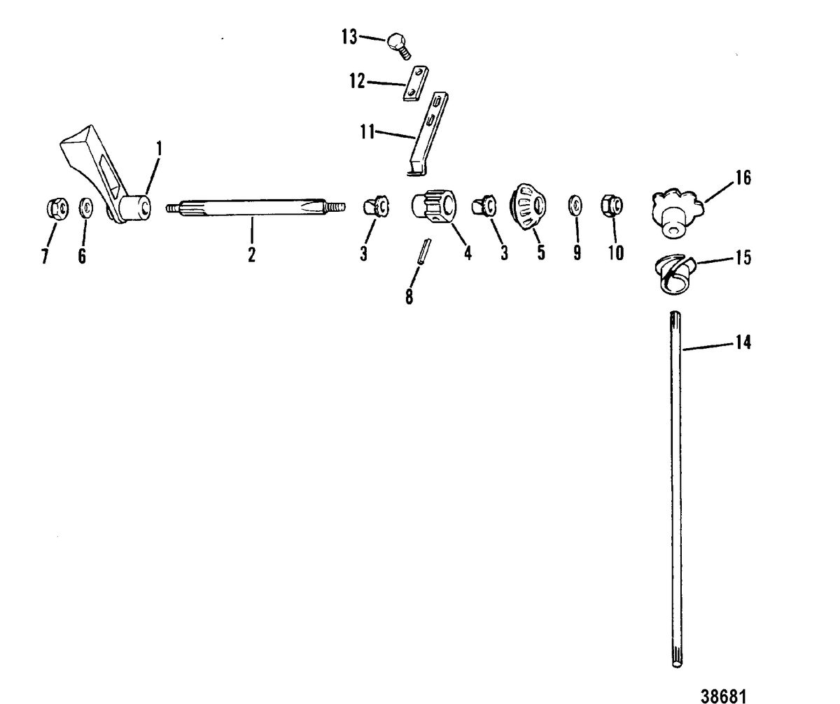 MERCURY 4/4.5 HP SHIFT CONTROL LINKAGE