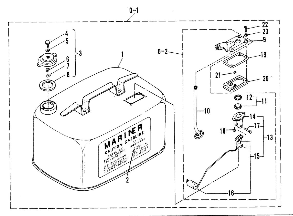 MARINER MARINER 25 FUEL TANK - REPLACEMENT OR ADDITIONAL