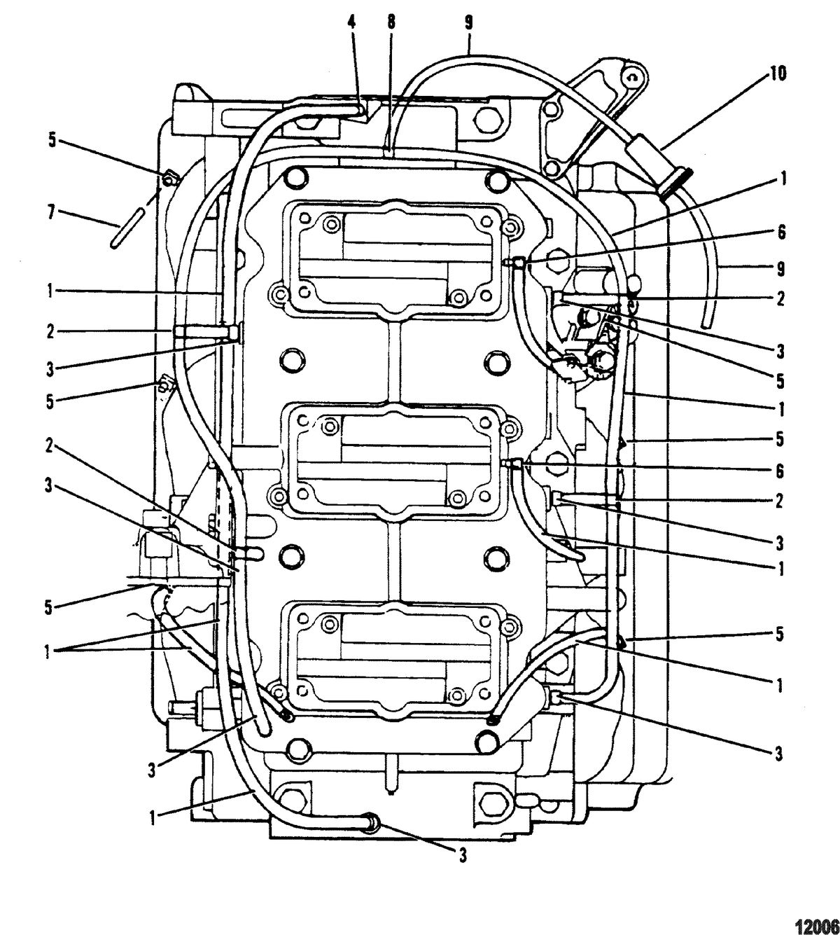 MERCURY/MARINER 175 XRI /175 MAGNUM 200 XRI (EFI) BLEED SYSTEM