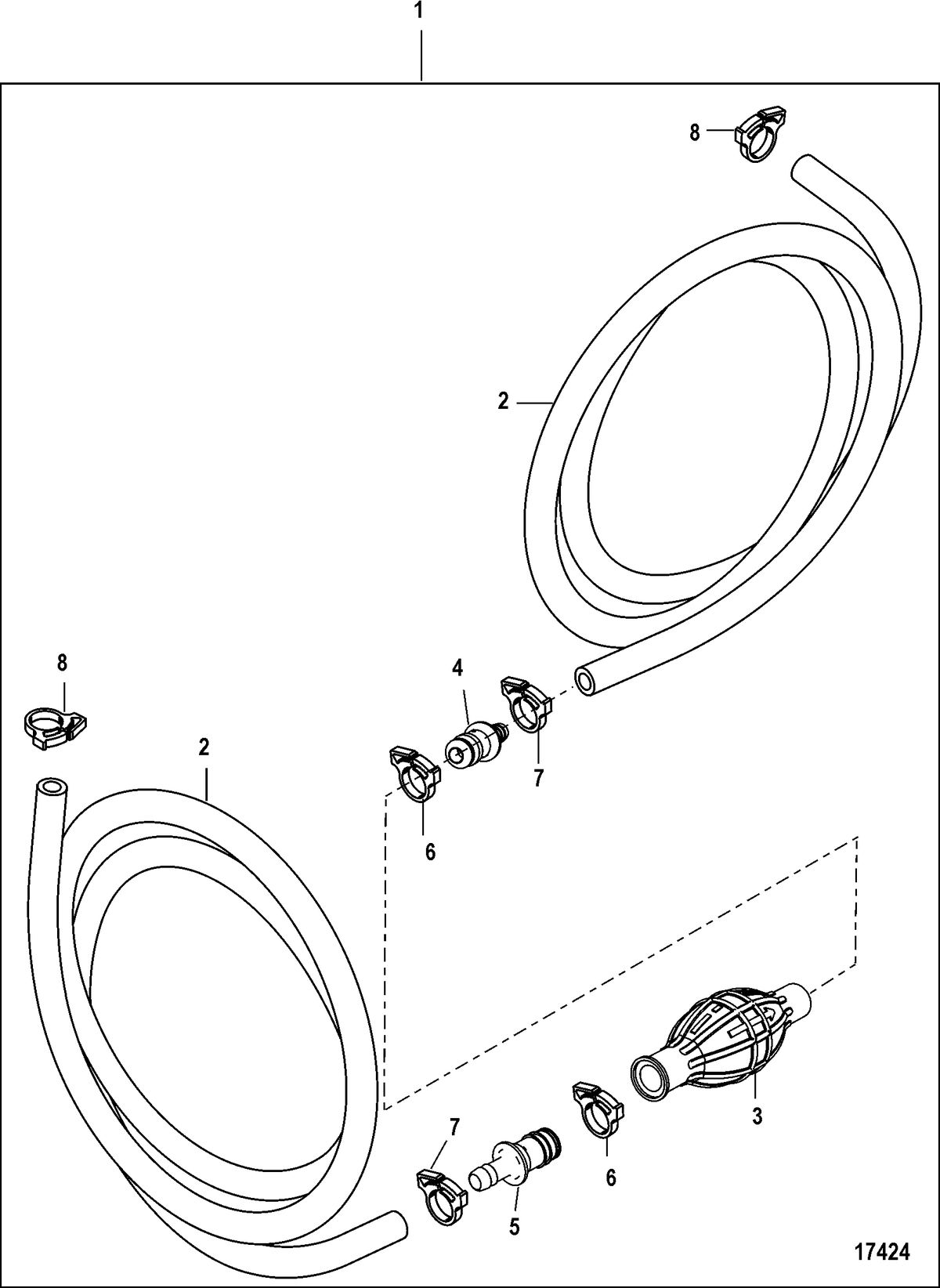MERCURY/MARINER 200/225/250 (3.0L) SEAPRO/MARATHON EFI Fuel Line Assembly