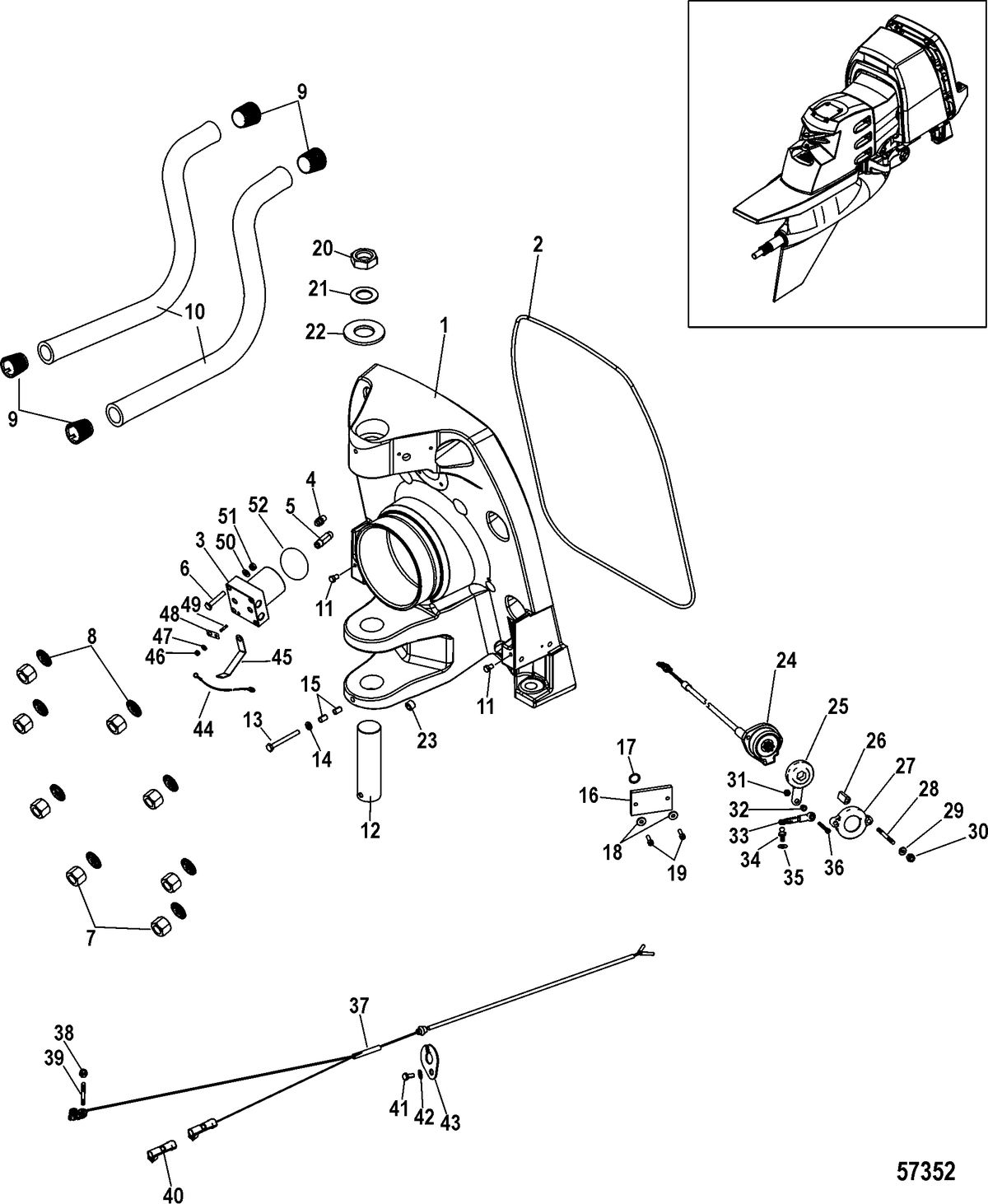 RACE STERNDRIVE M8 DRIVE AND M SERIES TRANSOM Transom Plate, Outer-Aft