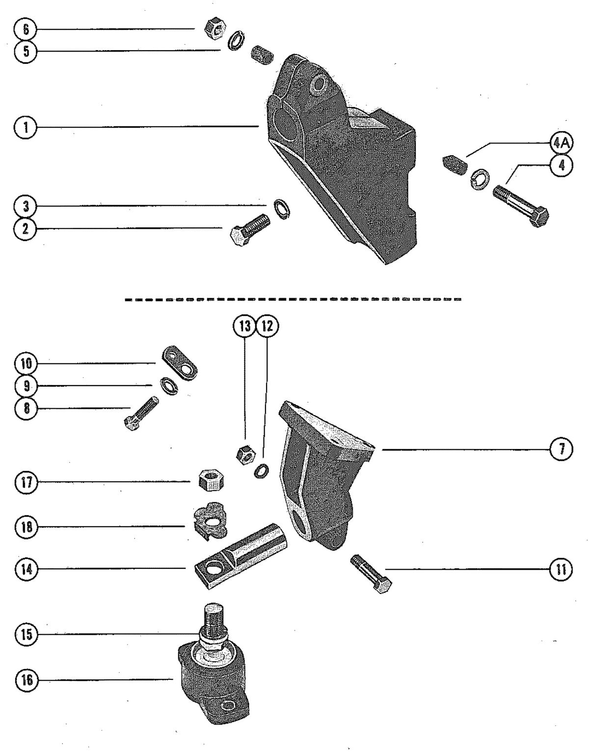 MERCRUISER 330 ENGINE (G.M.) MOUNTING BRACKETS