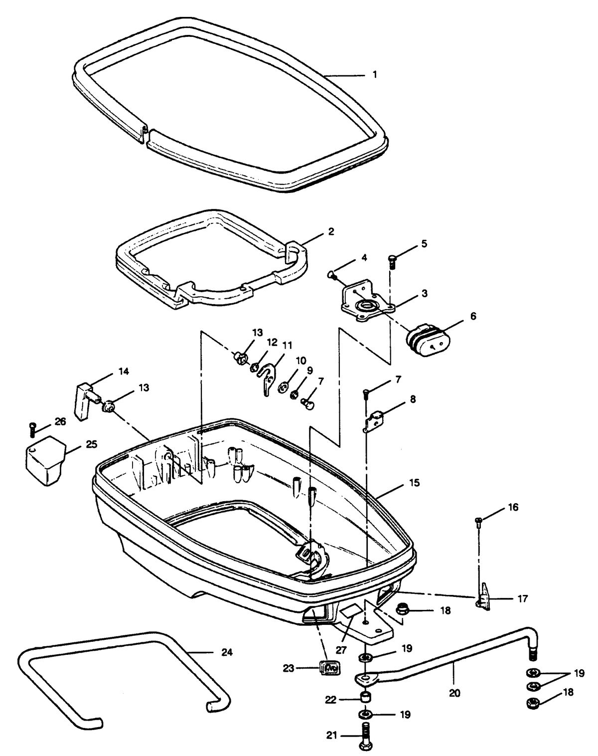 FORCE FORCE 1990 35 H.P. "C" MODELS SUPPORT PLATE