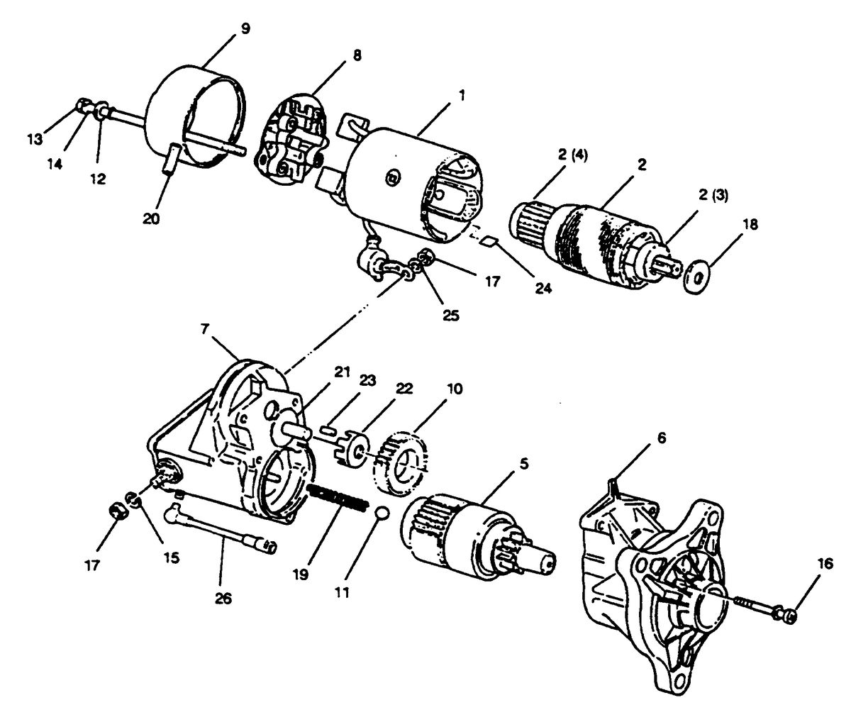 MERCRUISER HINO DIESEL 250 H.P. STARTER ASSEMBLY