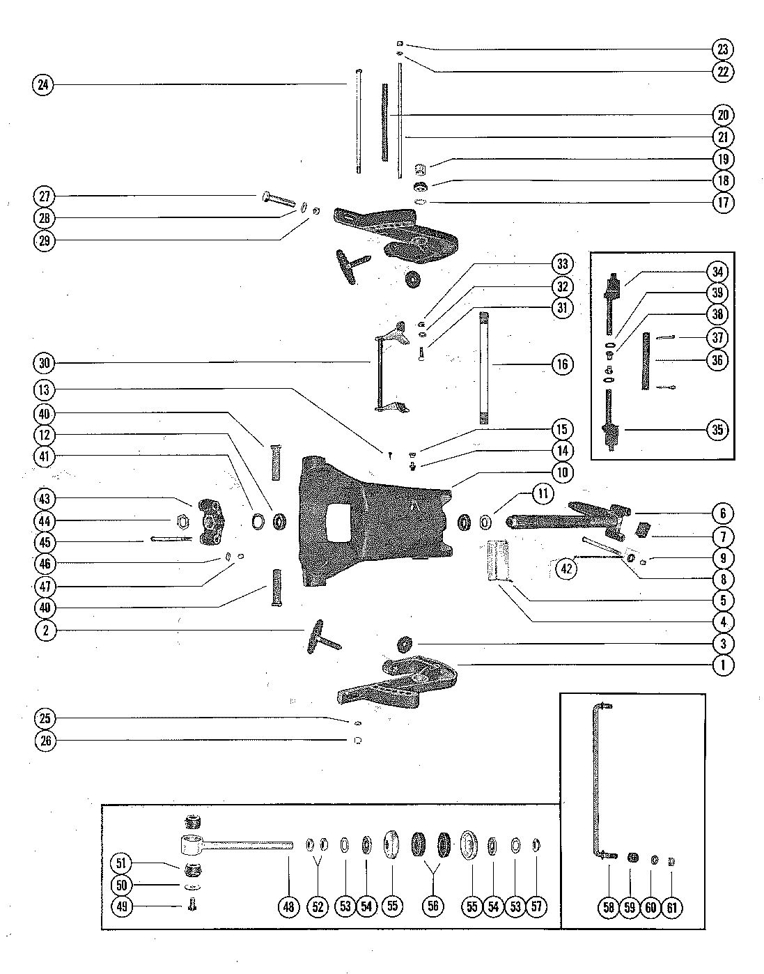 MERCURY MERC 1000BP /1250BP CLAMP AND SWIVEL BRACKET ASSEMBLY