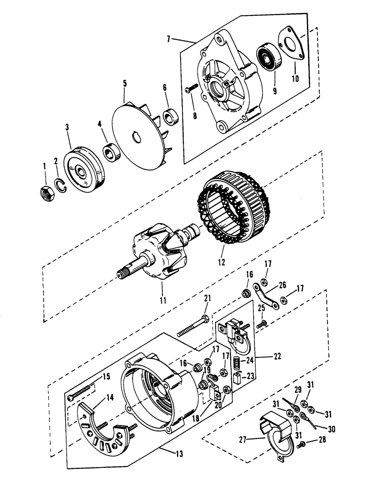 MERCRUISER 8.2L W/HURTH INBOARD GEN V ALTERNATOR (MANDO) #AC155603