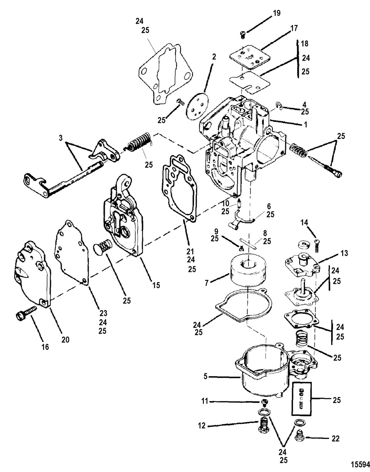 MERCURY/MARINER 8/9.9/13.5/15 (2-STROKE) Carburetor Assembly