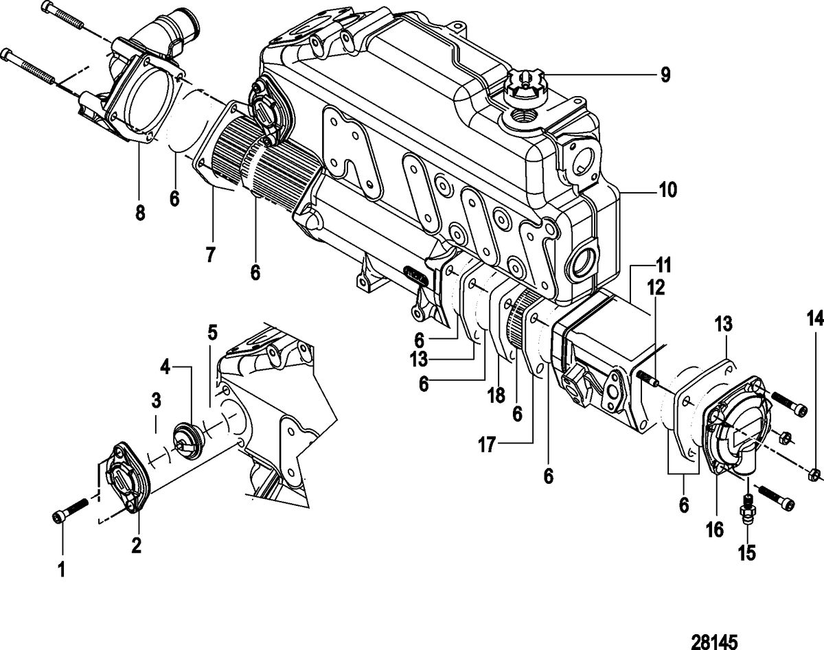 MERCRUISER CUMMINS/MERCRUISER DIESEL (QSD-2.0L) Heat Exchanger