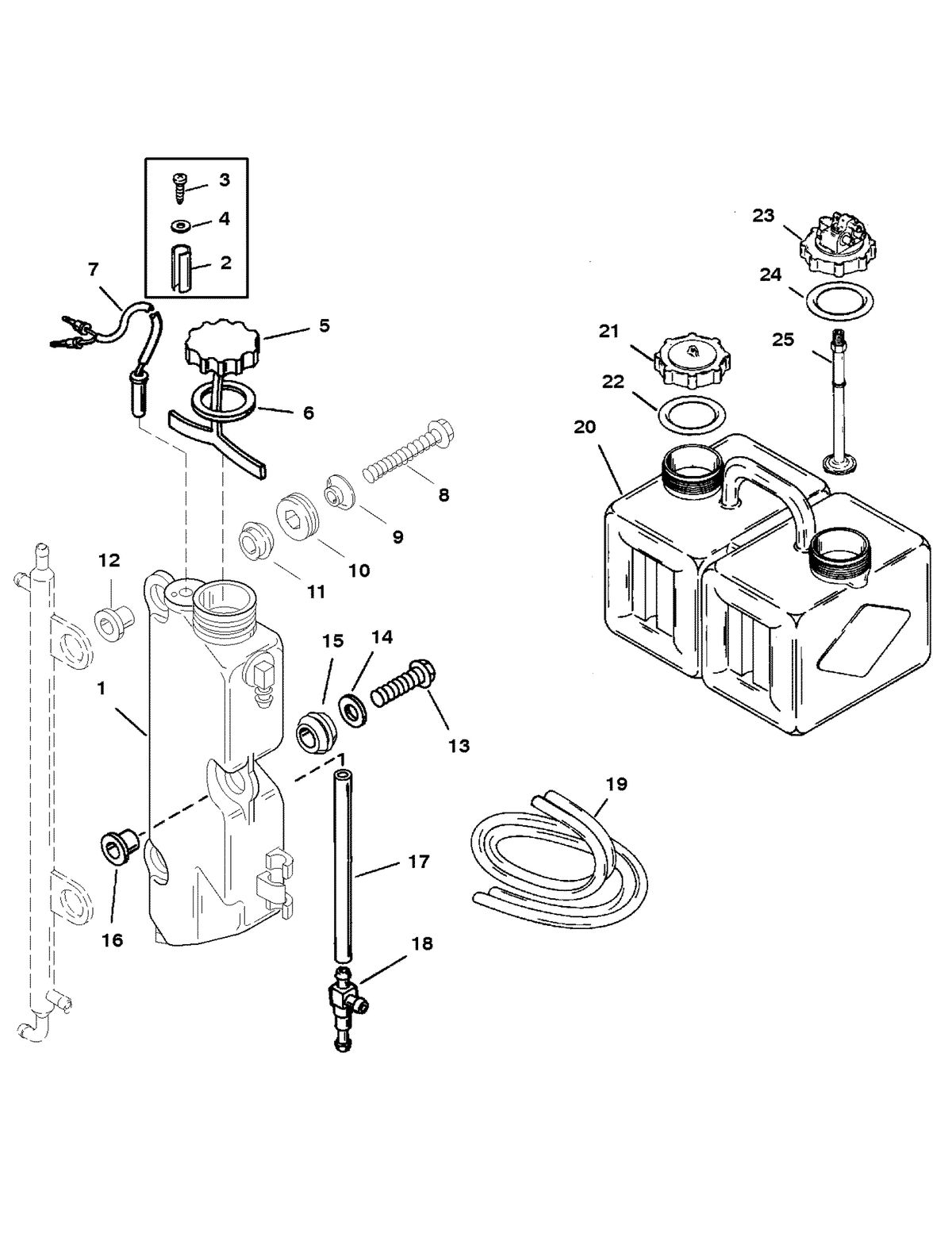 MERCURY/MARINER 200 DFI 3.0L OIL INJECTION COMPONENTS