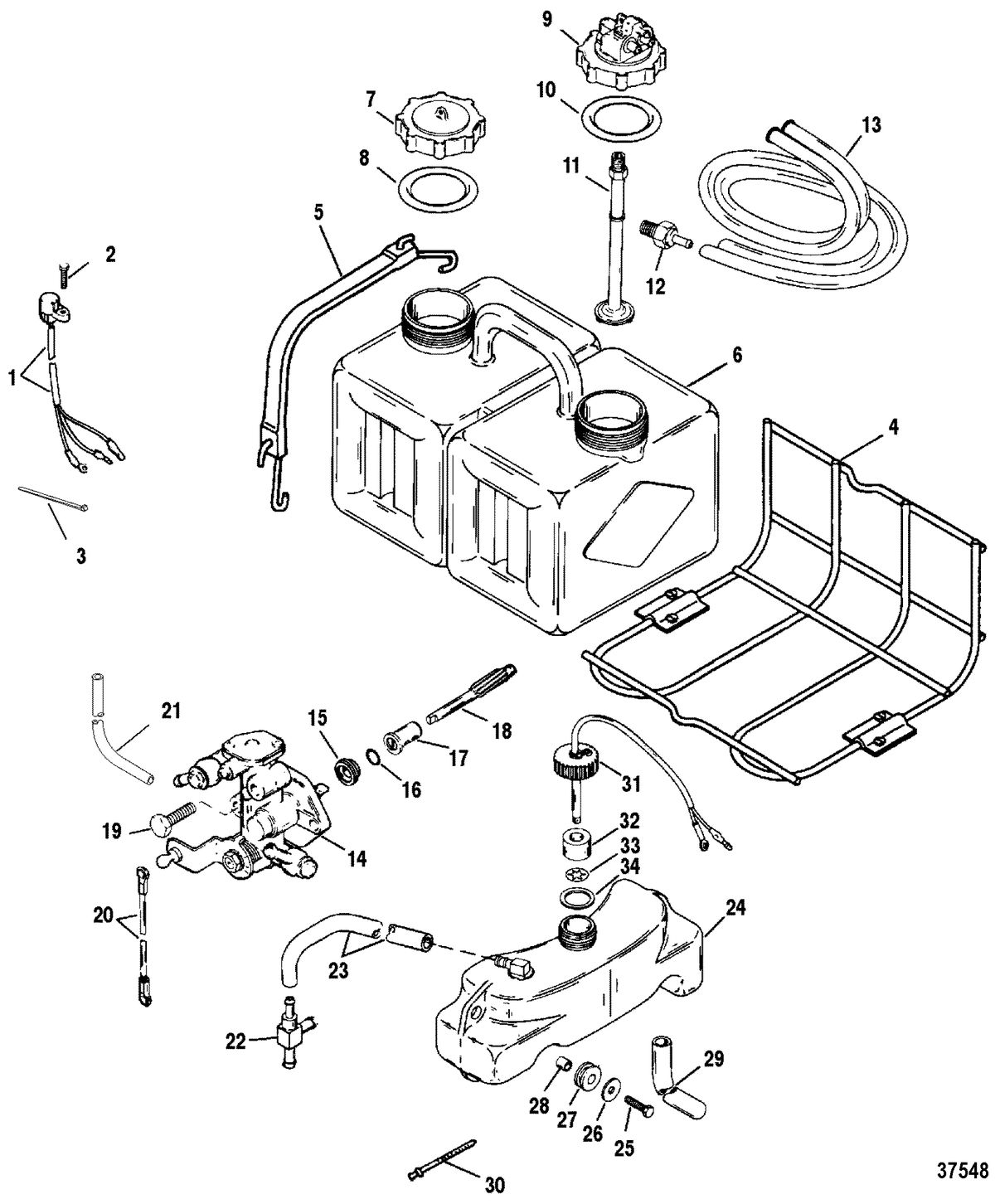 MERCURY/MARINER 150/175/200 (EFI) OIL INJECTION COMPONENTS