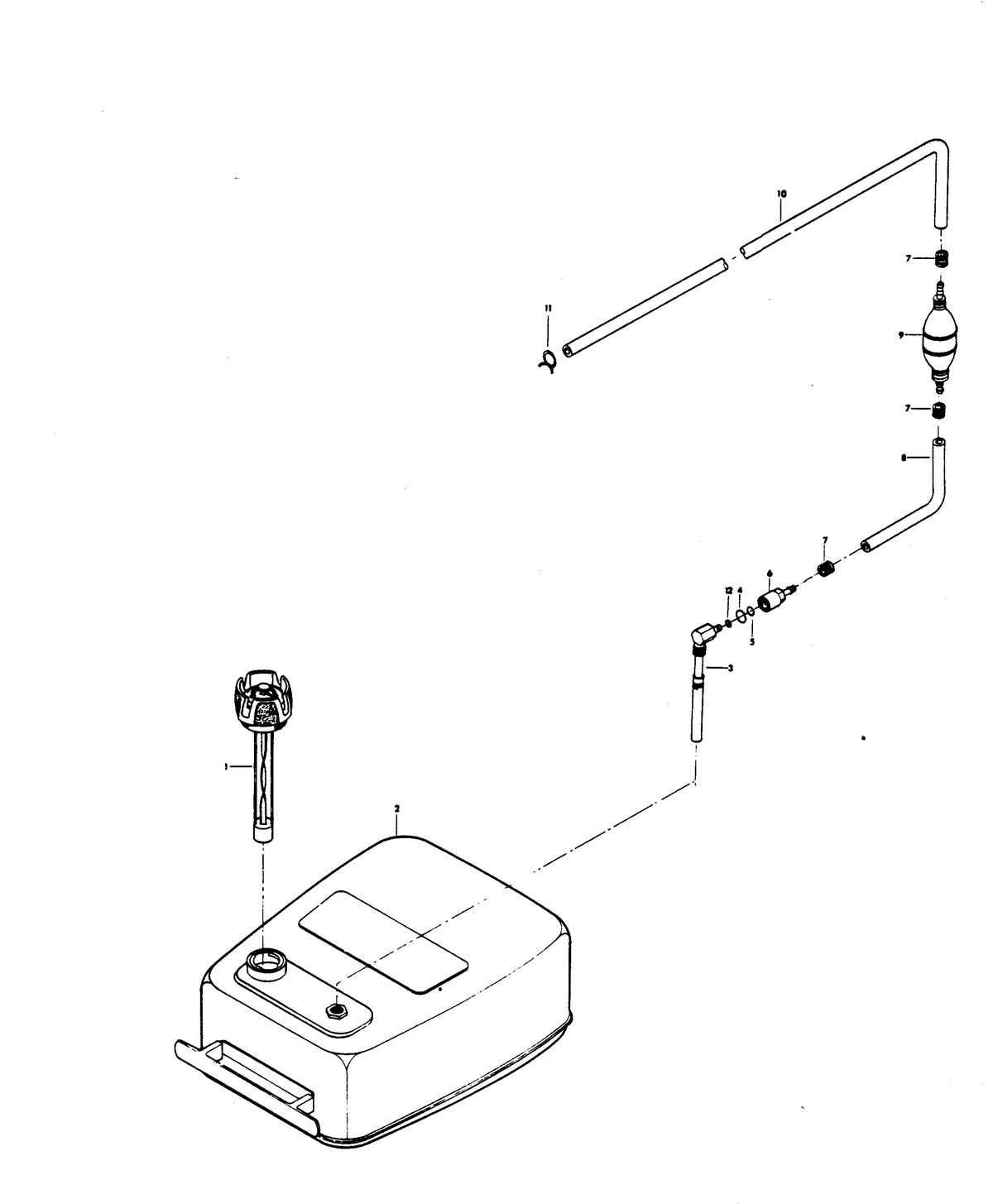 CHRYSLER 140 H.P. CHARGER FUEL TANK AND LINE