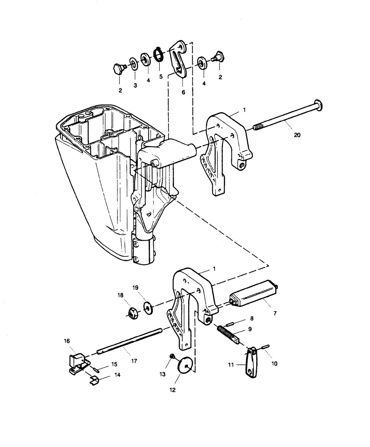 SEARS SEARS 9.9 H.P. STERN BRACKETS
