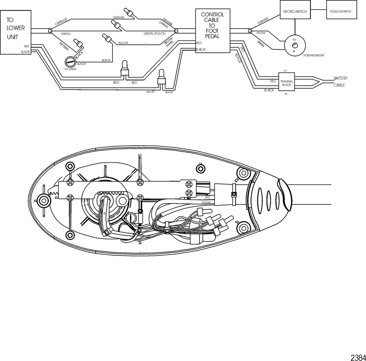 TROLLING MOTOR MOTORGUIDE SALT WATER SERIES Wire Diagram(Model SW71FBD / SW71FBV)