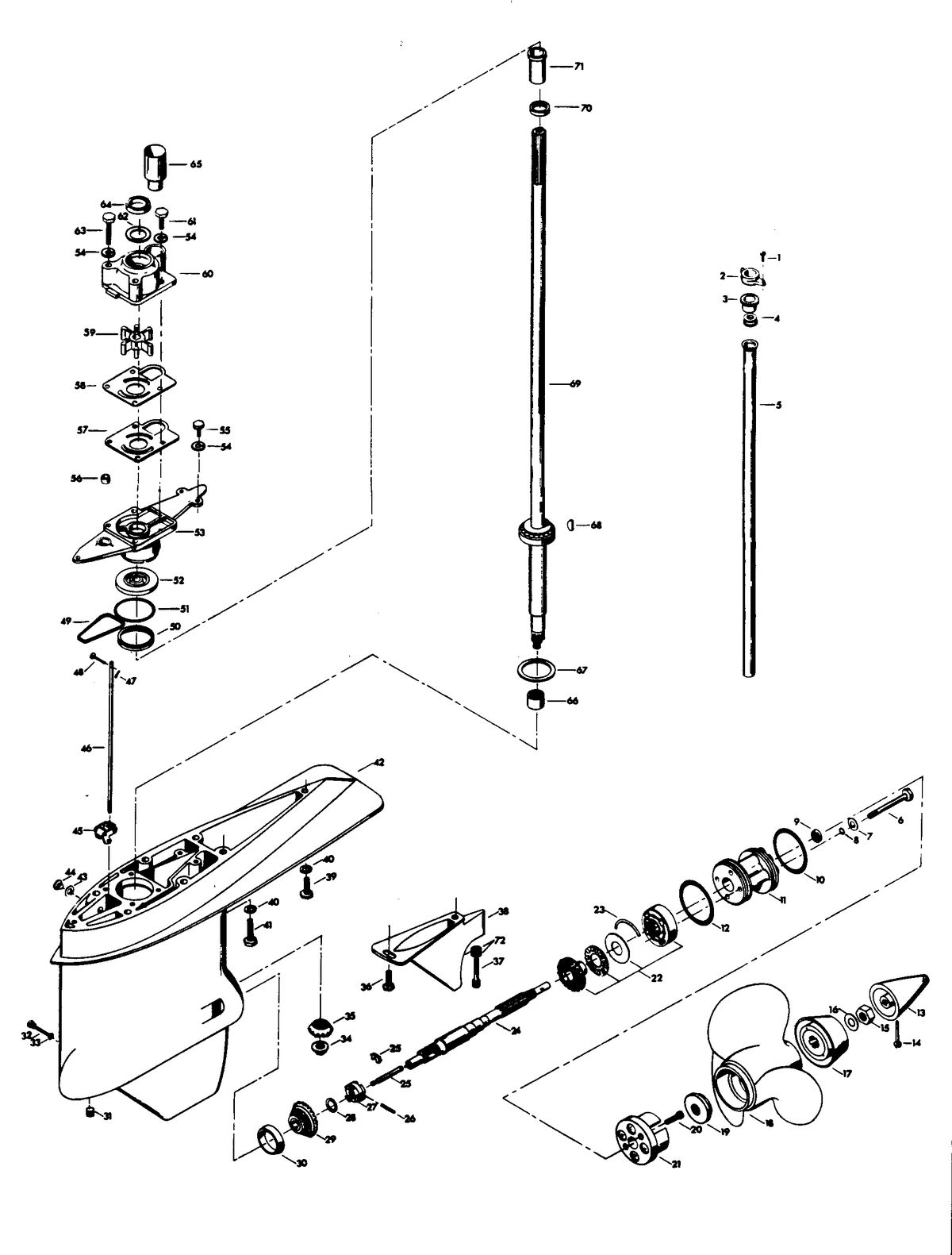 CHRYSLER 85 H.P. CHARGER GEAR HOUSING