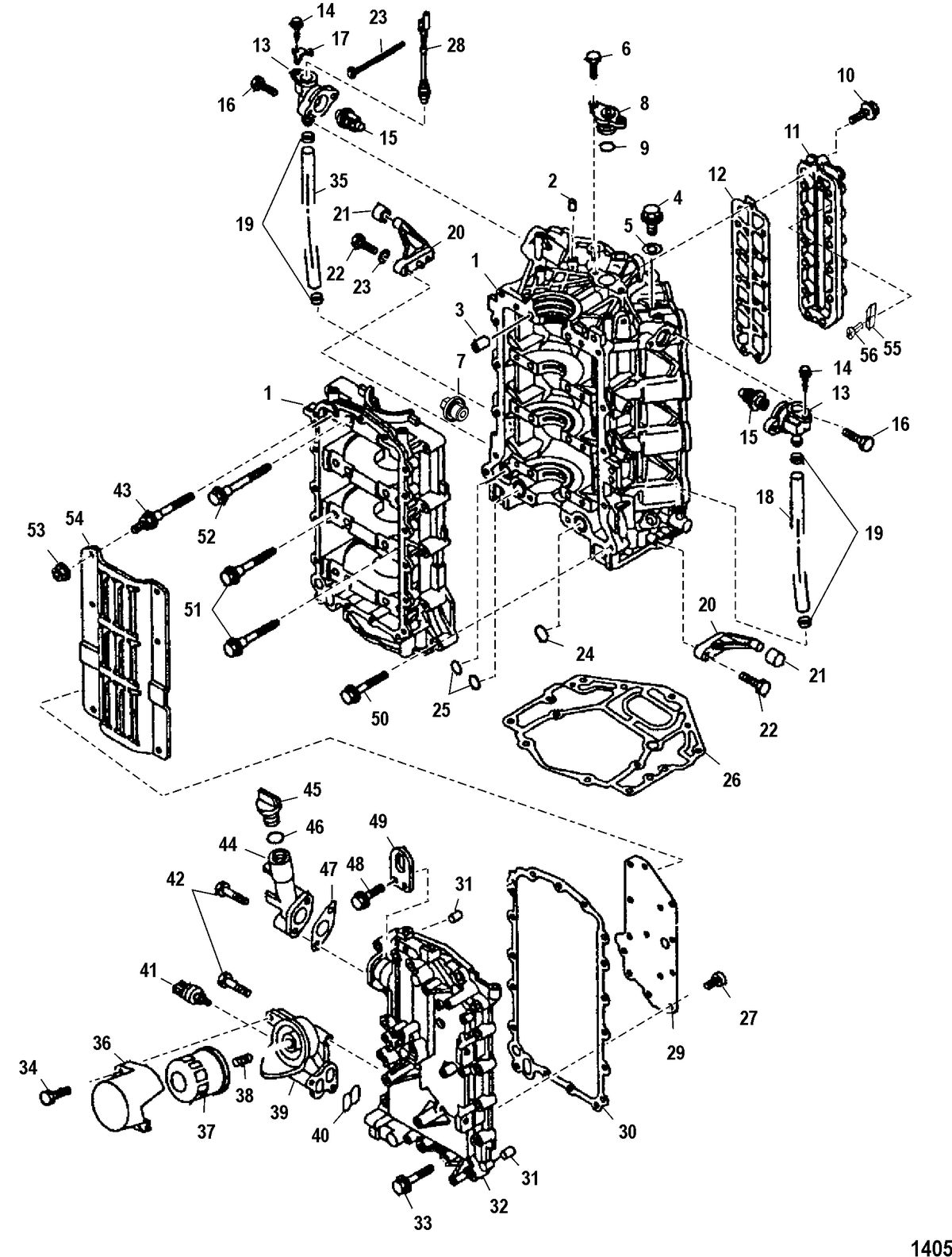 MERCURY/MARINER 225 EFI 4-STROKE Cylinder Block