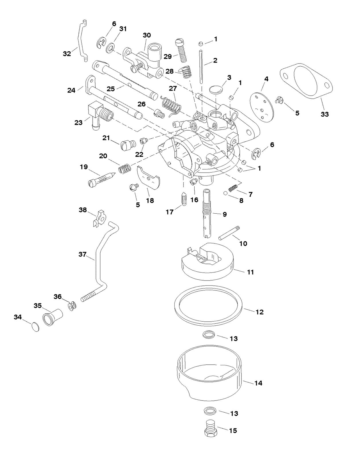 FORCE FORCE 25HP CARBURETOR (1300-852551T)