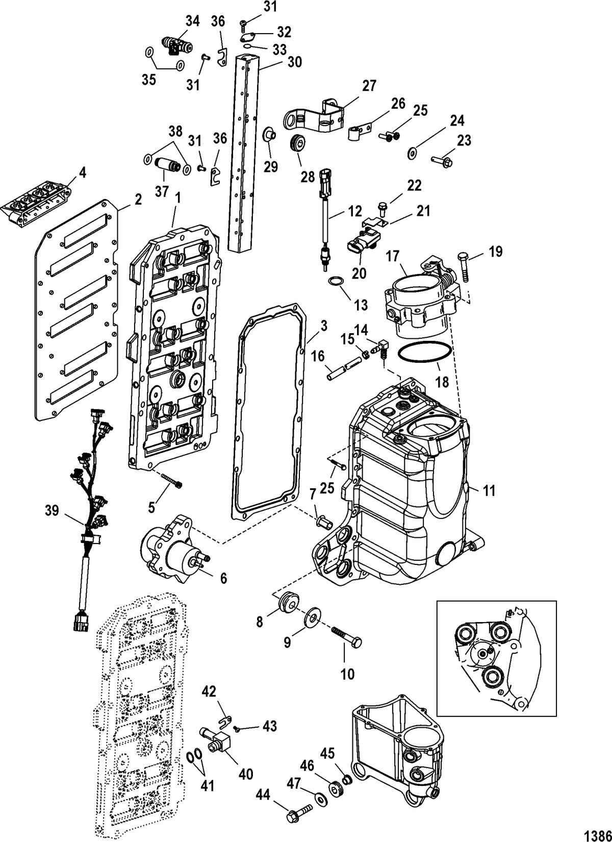 MERCURY/MARINER 150/200 EFI (2.5L) Air Handler Components