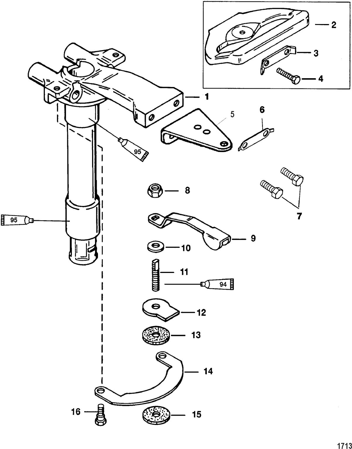 MERCURY/MARINER 30/40 (2 CYLINDER) 2-STROKE Swivel Tube